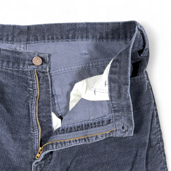 Vintage Gap Pants Mens 35x33 Blue Corduroy Pioneer Straight Talon Zip 80s - Picture 4 of 12